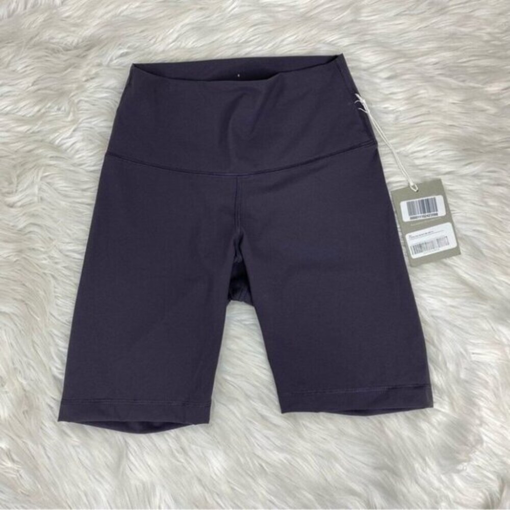 Everlane Perform Bike Short Mid Rise Grey Recycled Nylon‎ Womens Small NWT